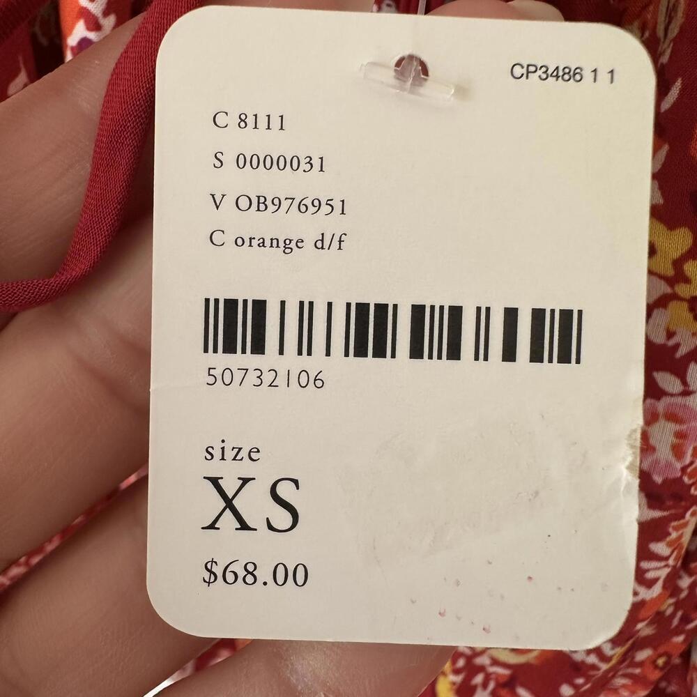 NWT Free People Daisy Babe Cropped Tank Burnt Orange Size XS - Picture 4 of 8